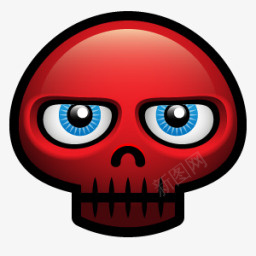 红骷髅图标png_新图网 https://ixintu.com hellowee red skull 头骨 红色的