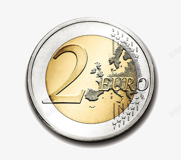 卡通手绘一枚欧元硬币png免抠素材_新图网 https://ixintu.com 创意 创意设计 卡通手绘 欧元硬币 水彩 灵感 硬币 财物
