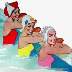 女子游泳游泳池里的女子高清图片
