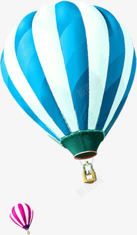 蓝白相间热气球夏日png免抠素材_新图网 https://ixintu.com 夏日 热气球 相间 设计