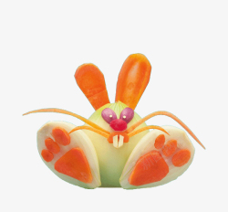 创意蔬菜水果平面兔子素材
