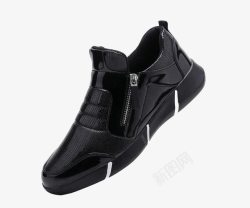 高帮靴黑色时尚运动跑鞋高清图片
