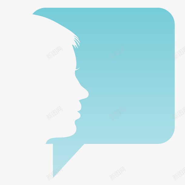 人物和对话框png免抠素材_新图网 https://ixintu.com 人物 对话框 蓝色 装饰图 装饰画