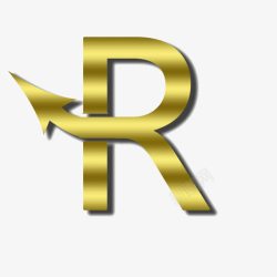 金色R标志素材