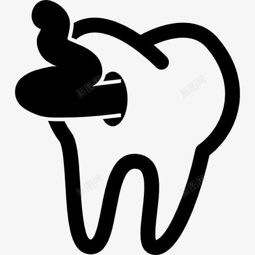 牙图标png_新图网 https://ixintu.com 包 牙医 牙医保健牙膏 牙齿 符号 符号的轮廓 身体的一部分