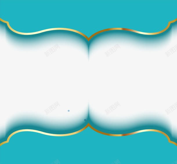 浪漫绿色花边png免抠素材_新图网 https://ixintu.com 海报边框 矢量素材 绿色 花边 金色镶边