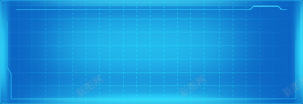 科技发光边框psd免抠素材_新图网 https://ixintu.com 发光 现代科技边框 科技 蓝色 边框
