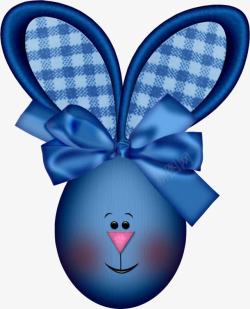蓝色兔耳朵素材