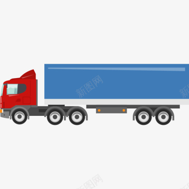 物流货车行驶的货车卡通图标图标