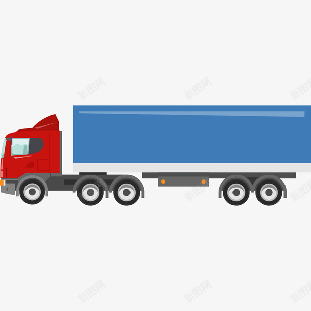 物流货车行驶的货车卡通图标png_新图网 https://ixintu.com 卡通 物流 行驶的货车 货车