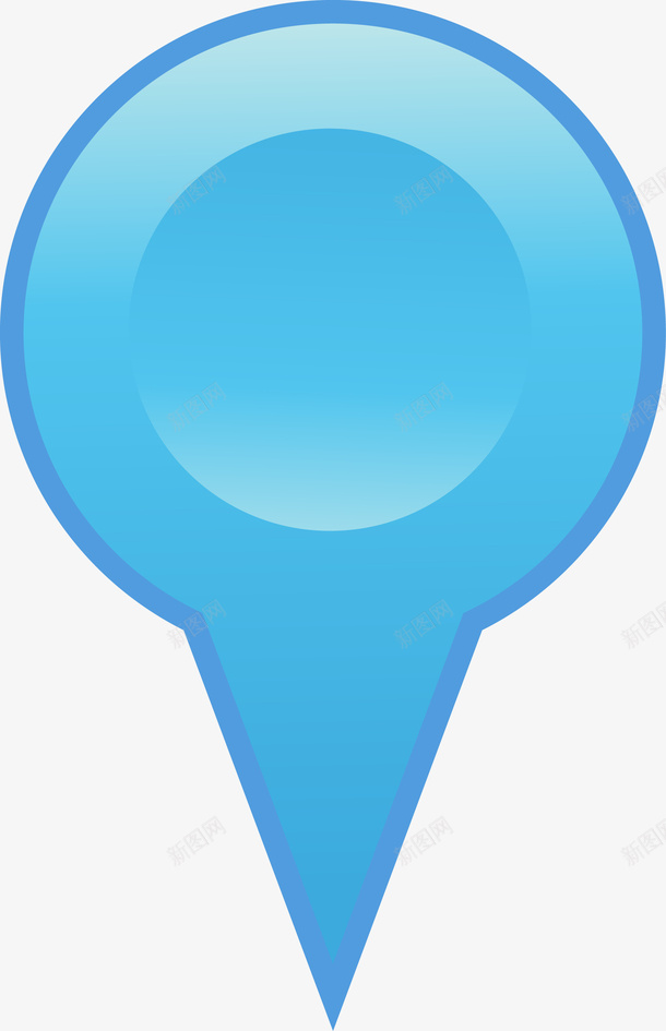 蓝色定位标志图标png_新图网 https://ixintu.com 地标 地标图 地标箭头 定位图标 定位标识 定位标识图 箭头 箭头矢量图 蓝色