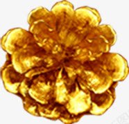 金色花朵饰品png免抠素材_新图网 https://ixintu.com 花朵 金色 饰品