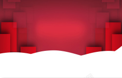 迎新年购物狂欢红色扁平双11背景高清图片