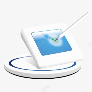 蓝色触屏电脑图标图标