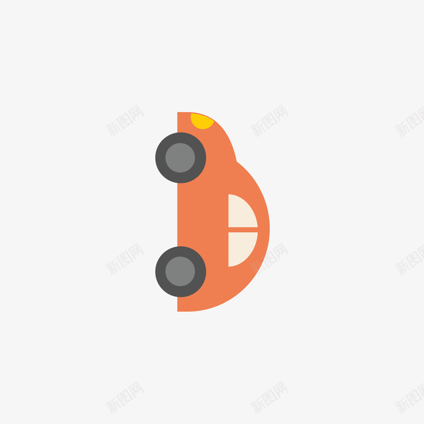 橙色的轿车模型矢量图ai免抠素材_新图网 https://ixintu.com 模型 橙色 矢量模型 轿车 轿车模型 黑色 矢量图