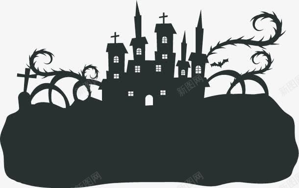 万圣节快乐艺术字和城堡png免抠素材_新图网 https://ixintu.com hallowee