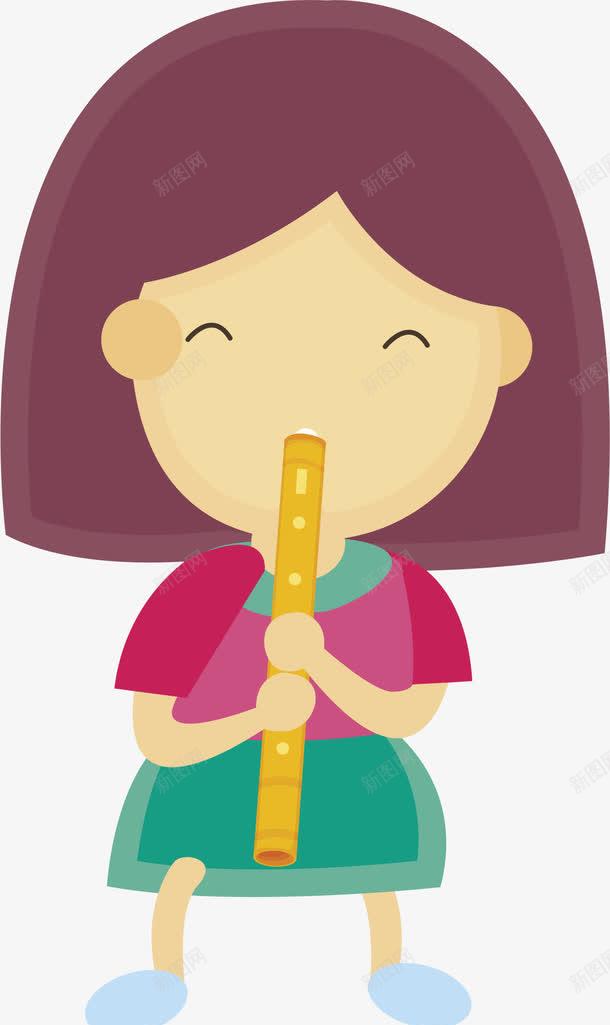 吹笛子的人png免抠素材_新图网 https://ixintu.com 少数民族美女 民族 民族美女 演出 笛子