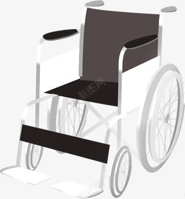 白色手绘卡通轮椅png免抠素材_新图网 https://ixintu.com 卡通 白色 轮椅