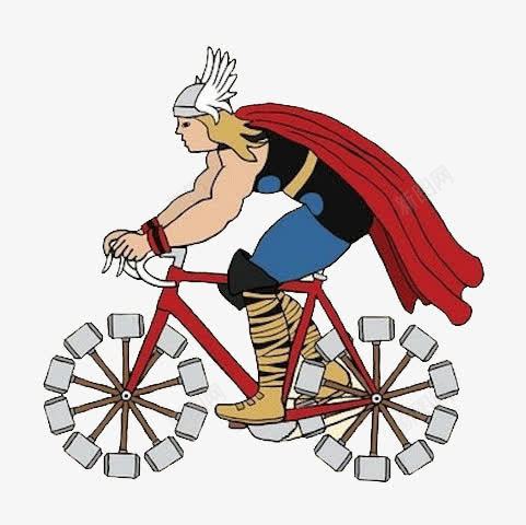 卡通人物骑自行车png免抠素材_新图网 https://ixintu.com 人物 创意 卡通 自行车 设计