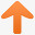 橙色的上箭头符号icon素材