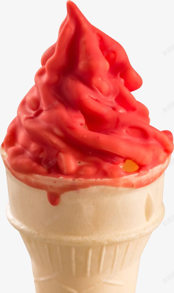 红色冰淇淋png免抠素材_新图网 https://ixintu.com 冰淇淋 冷饮 甜筒