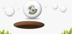 高尔夫球洞手绘高尔夫球球洞元素高清图片