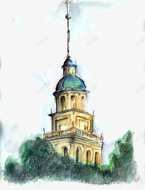 城堡建筑png免抠素材_新图网 https://ixintu.com 创意 卡通 古堡 城堡 建筑 手绘