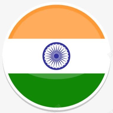 印度平圆世界国旗图标集图标