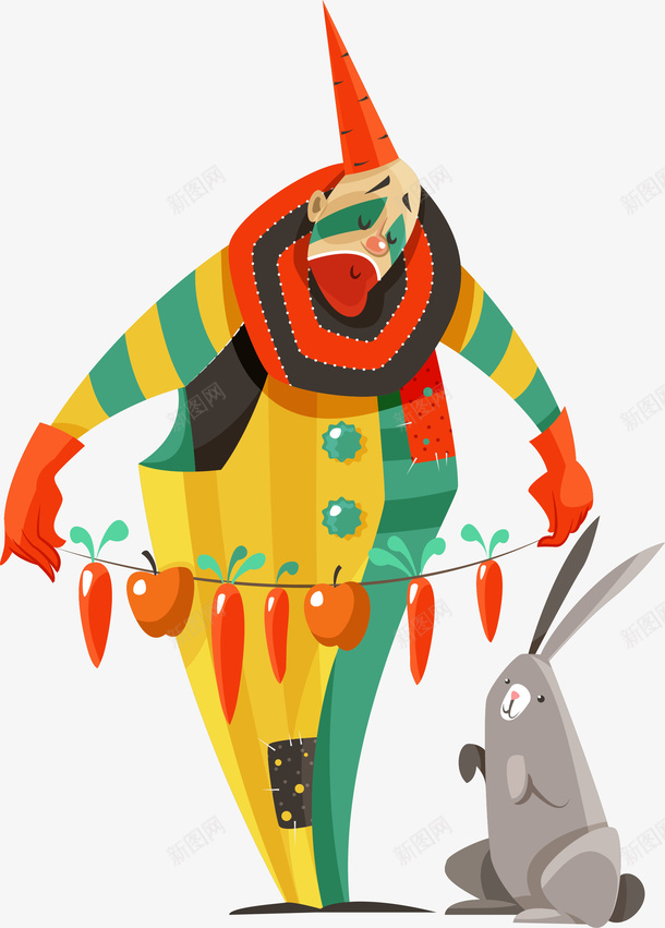 黄色简约蔬果小丑装饰图案png免抠素材_新图网 https://ixintu.com 免抠PNG 小丑 简约 蔬果 装饰图案 黄色