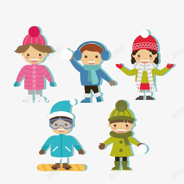 儿童外套围巾png免抠素材_新图网 https://ixintu.com 儿童 卡通 围巾 外套