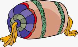 古代枕头矢量图素材