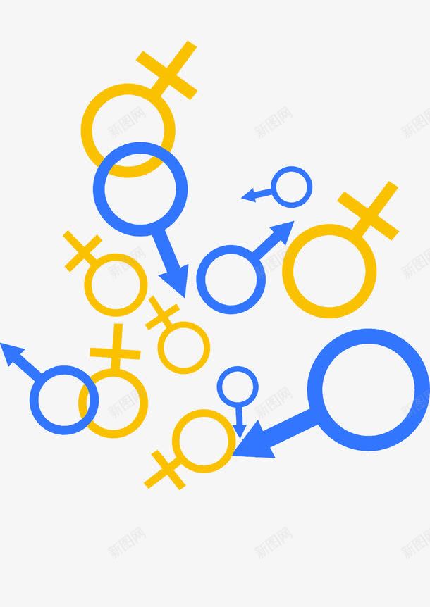 男女符号图标png_新图网 https://ixintu.com 女人 标识 男人 符号