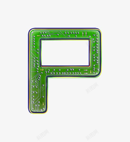 电路板字母ppng免抠素材_新图网 https://ixintu.com 创意数字 工业风 接线图 电路板字母数字