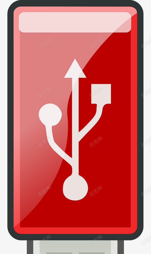 红色的USB图标png_新图网 https://ixintu.com USB 接口 红色