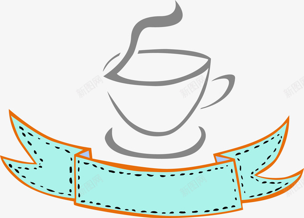 卡通咖啡杯矢量图ai免抠素材_新图网 https://ixintu.com 矢量卡通咖啡杯 矢量图形 边框元素 矢量图