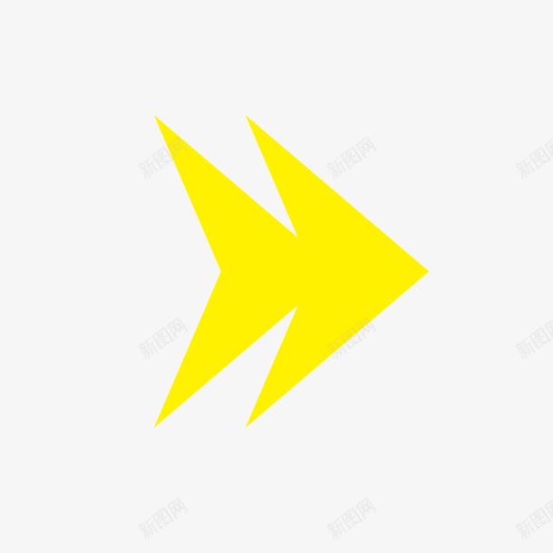 黄色连接箭号箭头png免抠素材_新图网 https://ixintu.com 箭号 箭头 连接 黄色