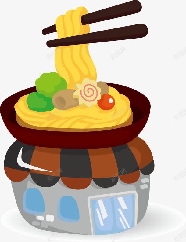 面食店png免抠素材_新图网 https://ixintu.com Q版房子 元素 卡通 建筑 面食店