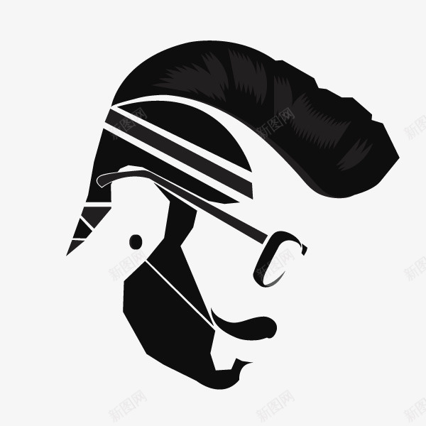 戴耳钉的大胡子男人素描画图标png_新图网 https://ixintu.com 墨镜 大胡子 帅气的 男人 素描画 耳钉 酷酷的