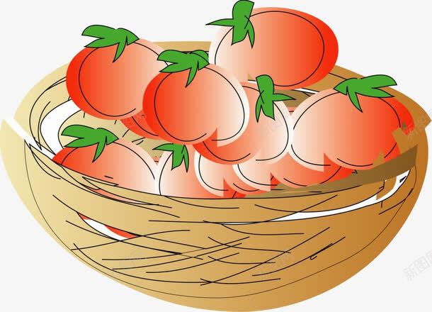 红色西红柿png免抠素材_新图网 https://ixintu.com 手绘 番茄 菜篮子 蔬菜
