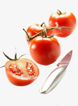 铁刀切番茄高清图片