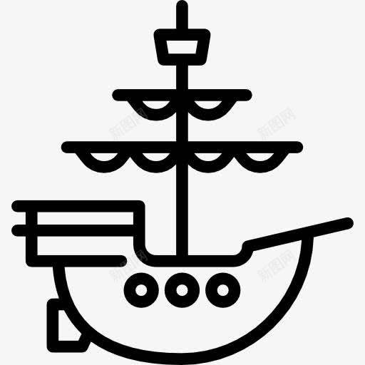 船图标png_新图网 https://ixintu.com 古董 护卫舰 海盗 航运 船舶 运输