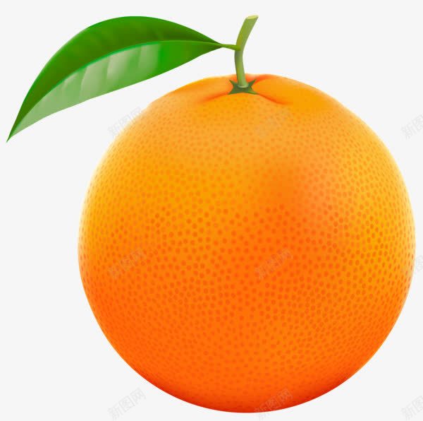 一个金黄色的橙子png免抠素材_新图网 https://ixintu.com 橙子 水果 香橙