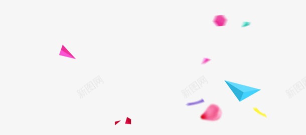 手绘彩色漂浮立体装饰png免抠素材_新图网 https://ixintu.com 彩色 漂浮 立体 装饰