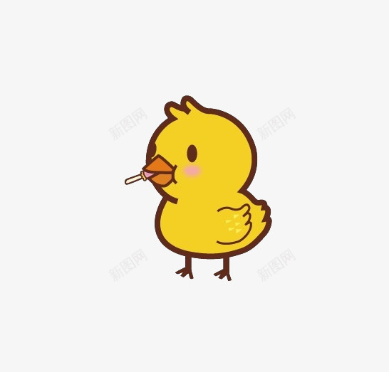正在咬棒棒糖的卡通可爱小鸡png免抠素材_新图网 https://ixintu.com 卡通 可爱 小鸡 棒棒糖