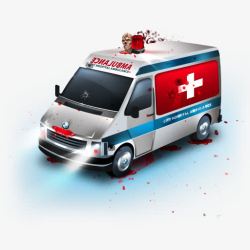 汽车用品类名片救护车高清图片