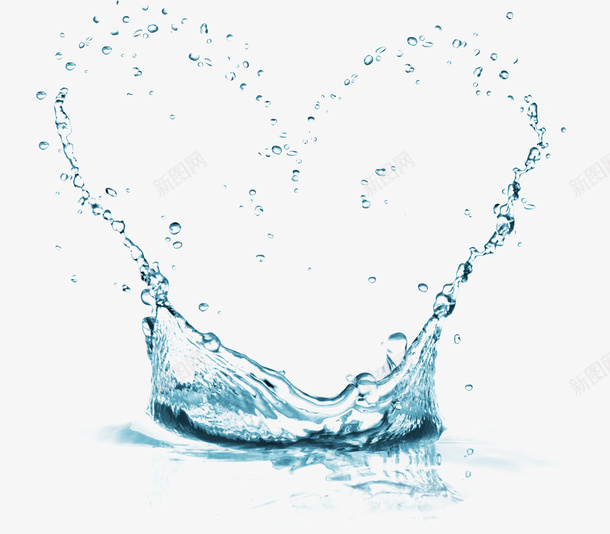 心形的水元素2png免抠素材_新图网 https://ixintu.com 水 水PNG 水元素 补水
