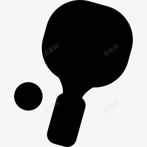 乒乓球的轮廓图标png_新图网 https://ixintu.com 乒乓球 体育 剪影 多项运动 球 球的运动 运动
