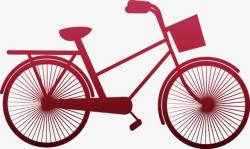 情人节卡通手绘自行车单车素材