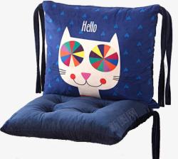一体加厚保暖椅垫hello猫素材