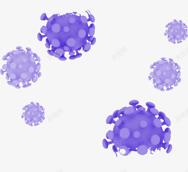 紫色新型冠状病毒矢量图ai免抠素材_新图网 https://ixintu.com PNG 抗疫 新型冠状病毒 病毒边框 防疫 防病毒 矢量图